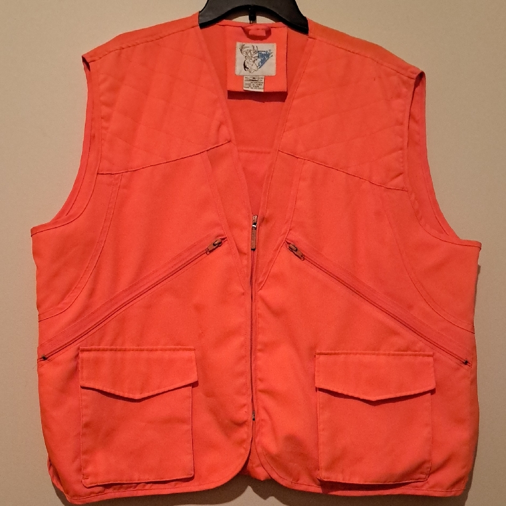 Trophy Club Orange Vest with Pockets.